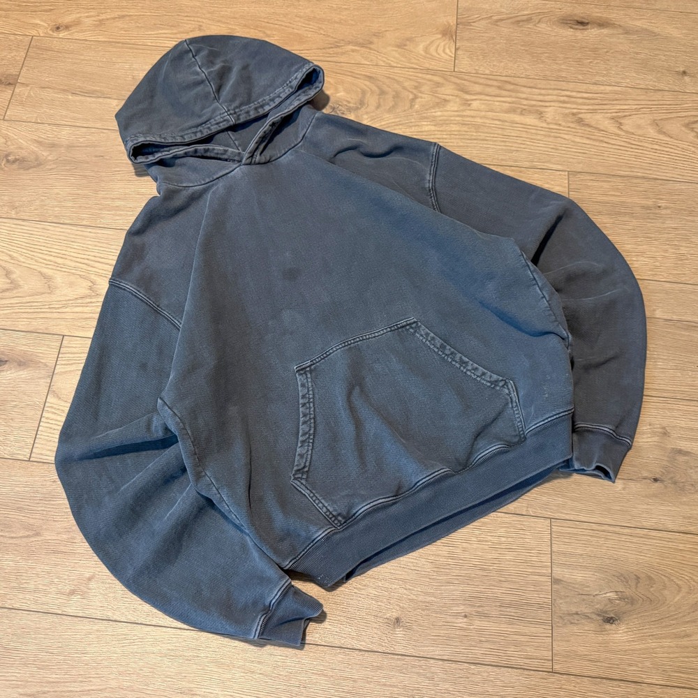 Vintage VTG Y2K 2000's 00's Faded Black Blank Pullover Hoodie Grunge